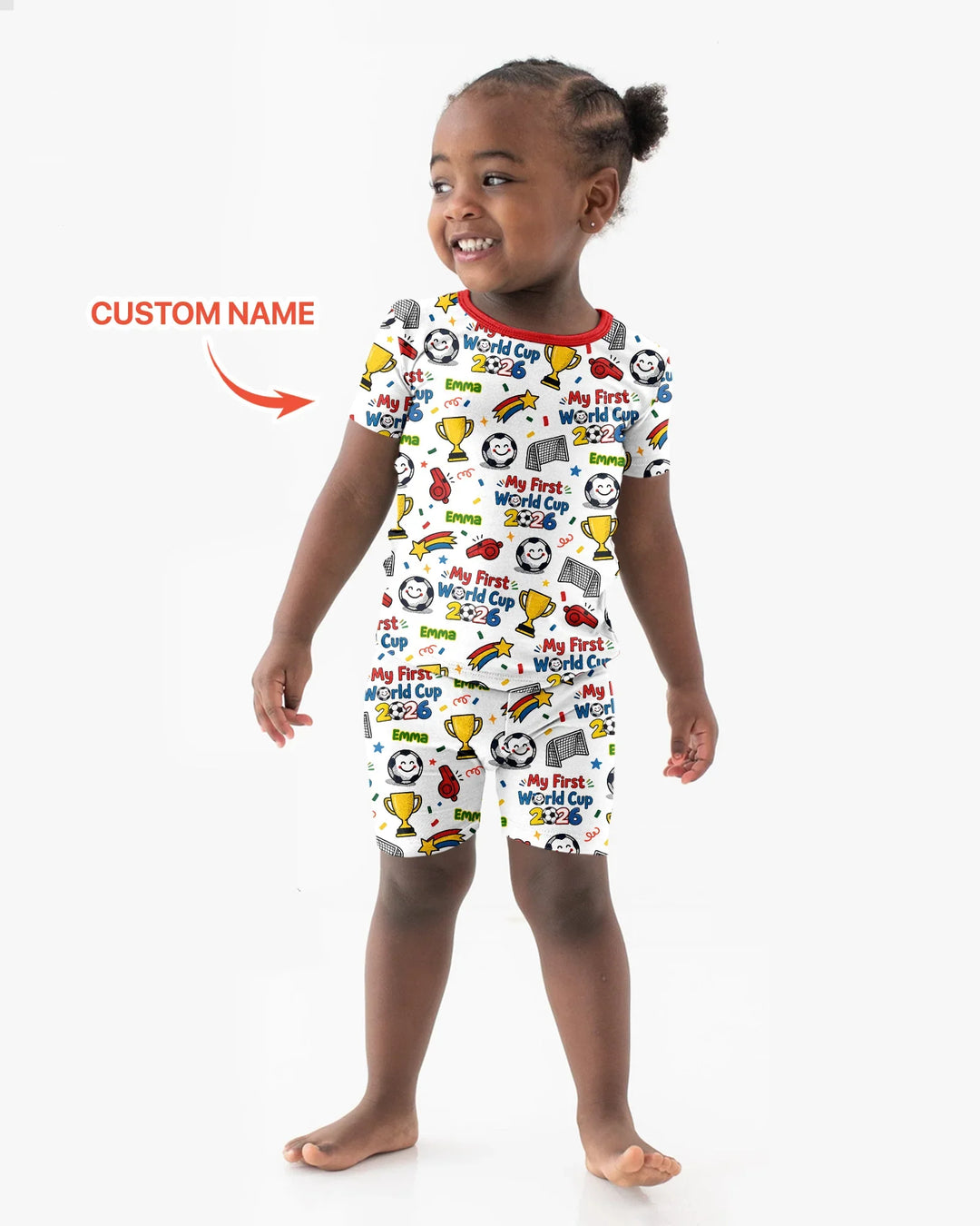 Zweiteiliges Pyjama-Set mit kurzen Ärmeln und Shorts im Sommer-Design