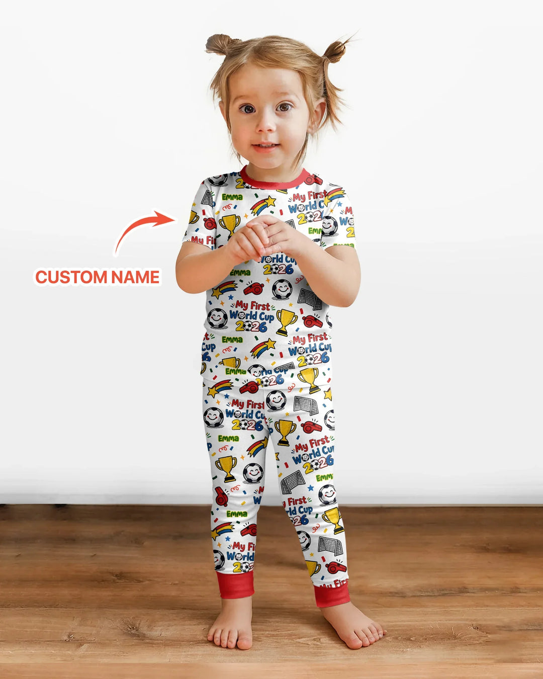Zweiteiliges, kurzärmliges Pyjama-Set mit Marienkäfern