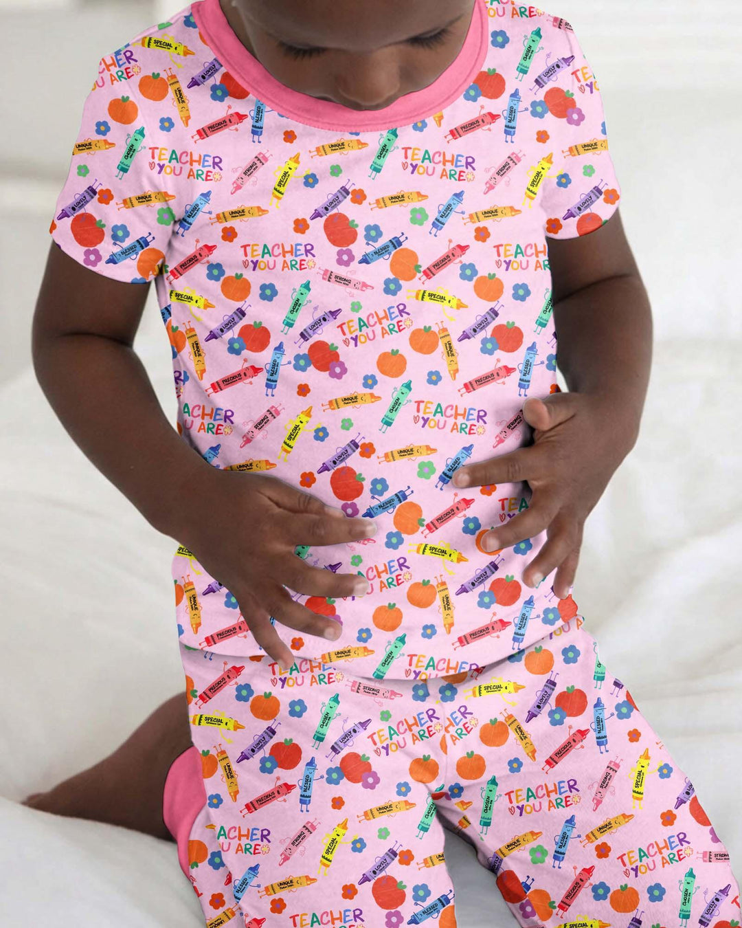 Zweiteiliges, kurzärmliges Pyjama-Set mit Marienkäfern
