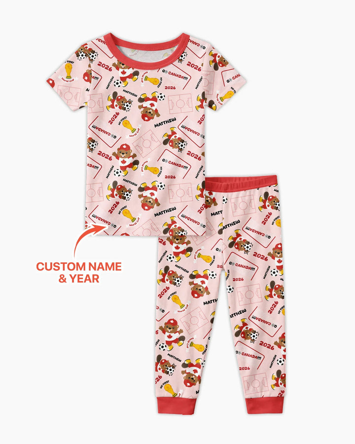 Zweiteiliges, kurzärmliges Pyjama-Set mit Marienkäfern