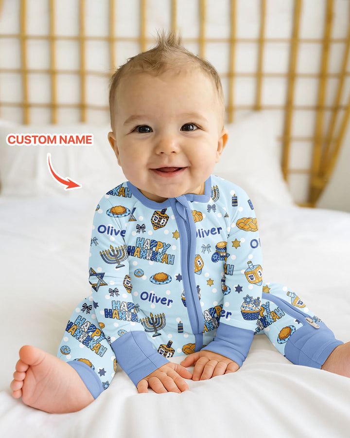 Custom Name Jewish Holiday Bamboo Convertible Zippy