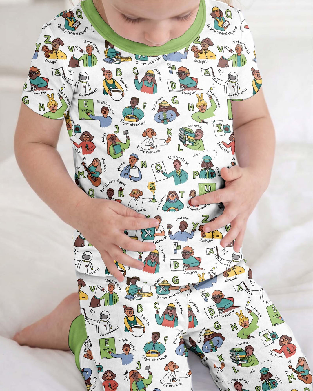 Zweiteiliges, kurzärmliges Pyjama-Set mit Marienkäfern