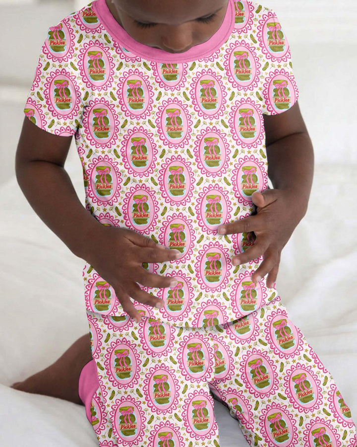 Zweiteiliges, kurzärmliges Pyjama-Set mit Marienkäfern