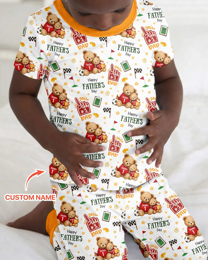 Zweiteiliges, kurzärmliges Pyjama-Set mit Marienkäfern