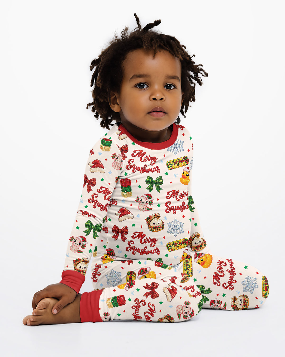 Merry Squishmas Bamboo Two Piece Long Sleeve Pajama Set
