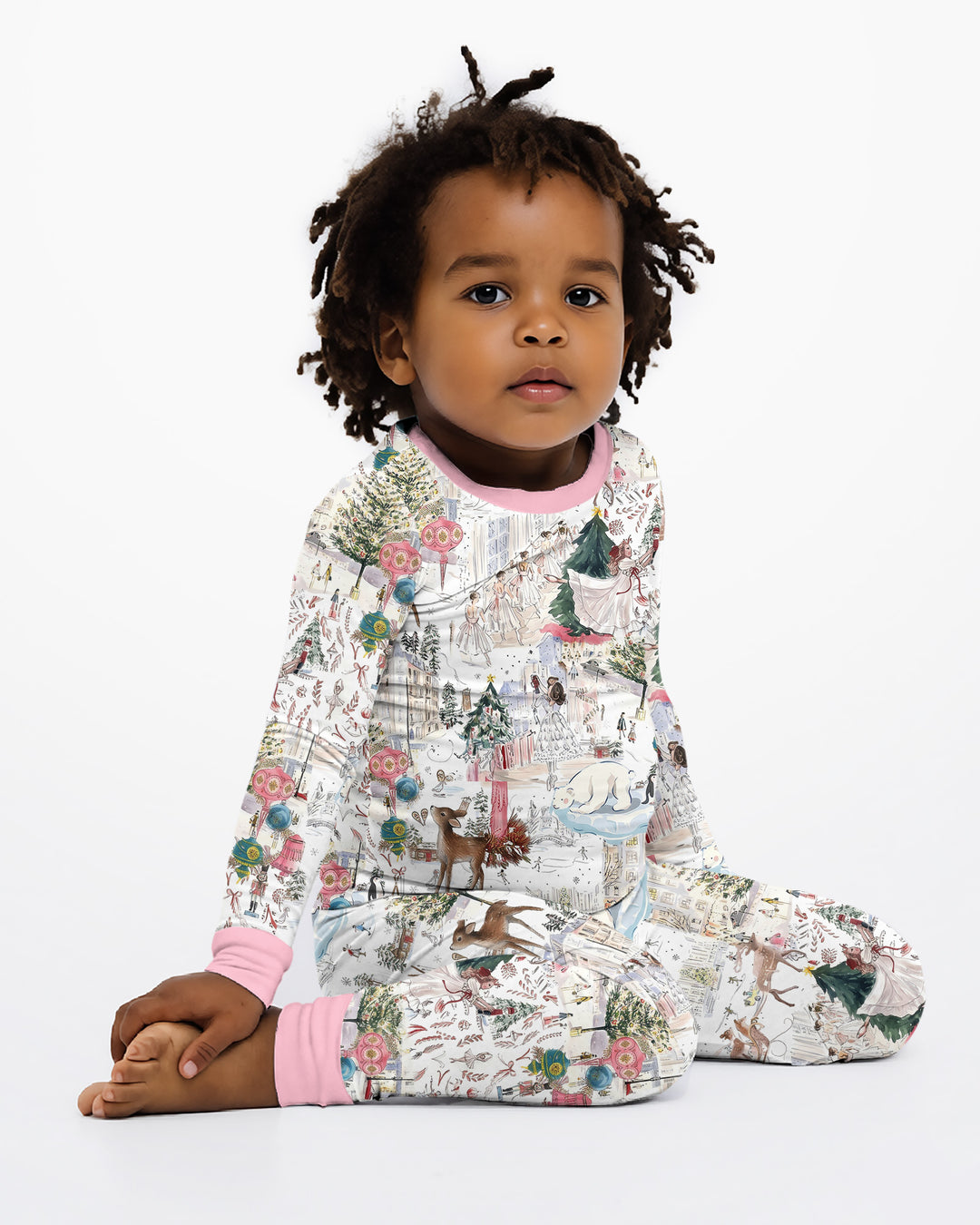Enchanted Winter Wonderland Bamboo Two Piece Long Sleeve Pajama Set