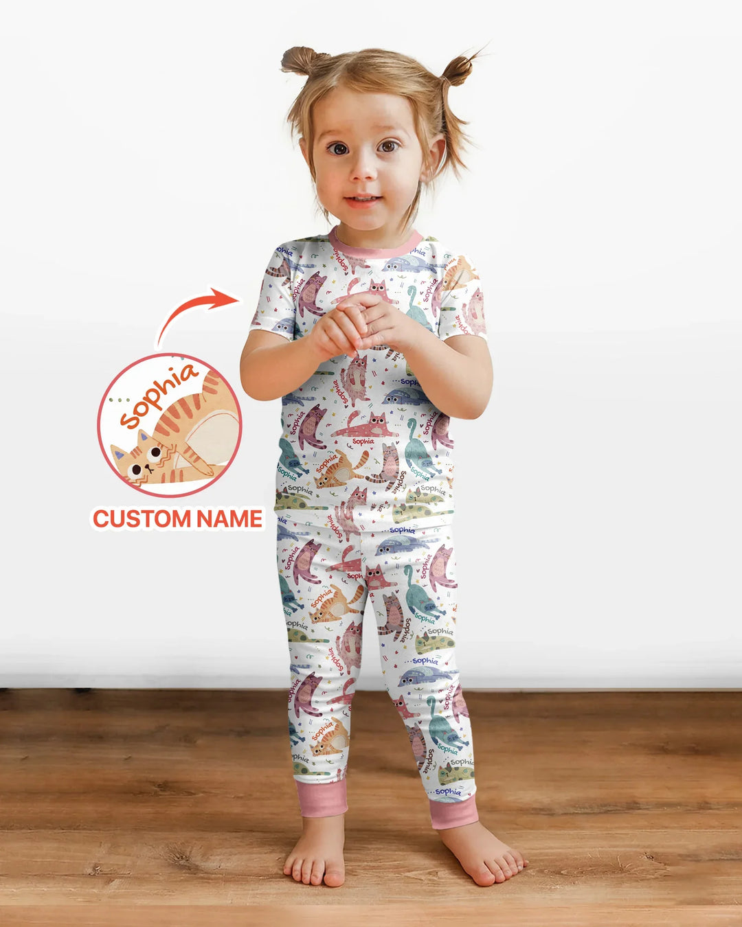 Zweiteiliges, kurzärmliges Pyjama-Set mit Marienkäfern
