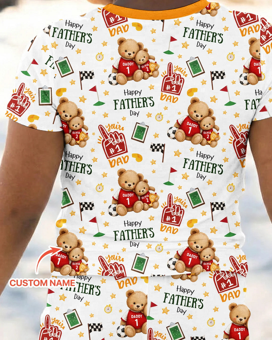 Zweiteiliges, kurzärmliges Pyjama-Set mit Marienkäfern