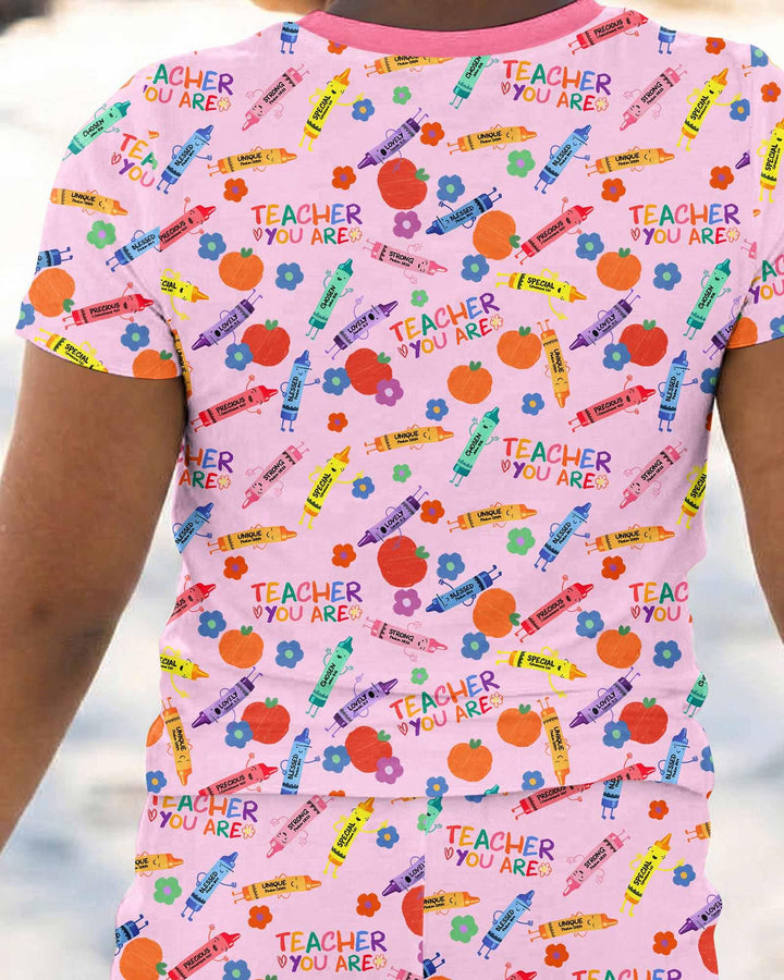 Zweiteiliges, kurzärmliges Pyjama-Set mit Marienkäfern