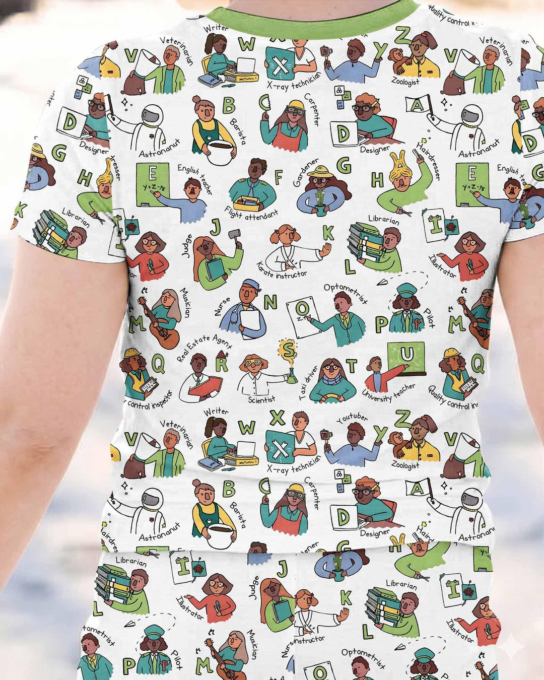 Zweiteiliges, kurzärmliges Pyjama-Set mit Marienkäfern