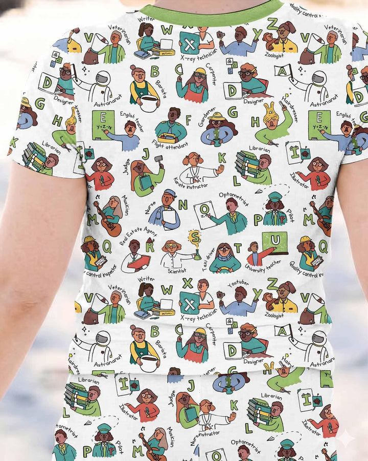 Zweiteiliges, kurzärmliges Pyjama-Set mit Marienkäfern