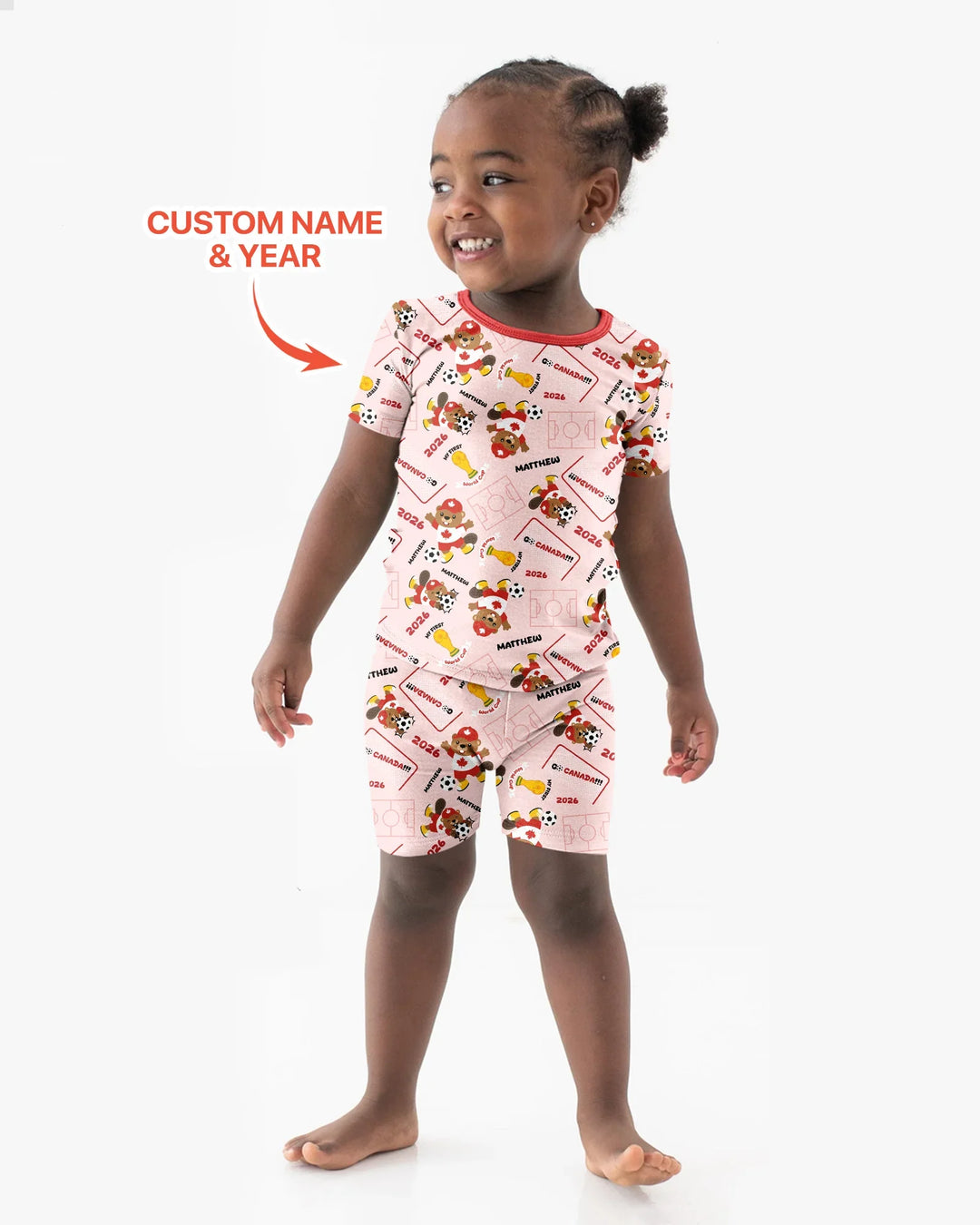 Zweiteiliges Pyjama-Set mit kurzen Ärmeln und Shorts im Sommer-Design