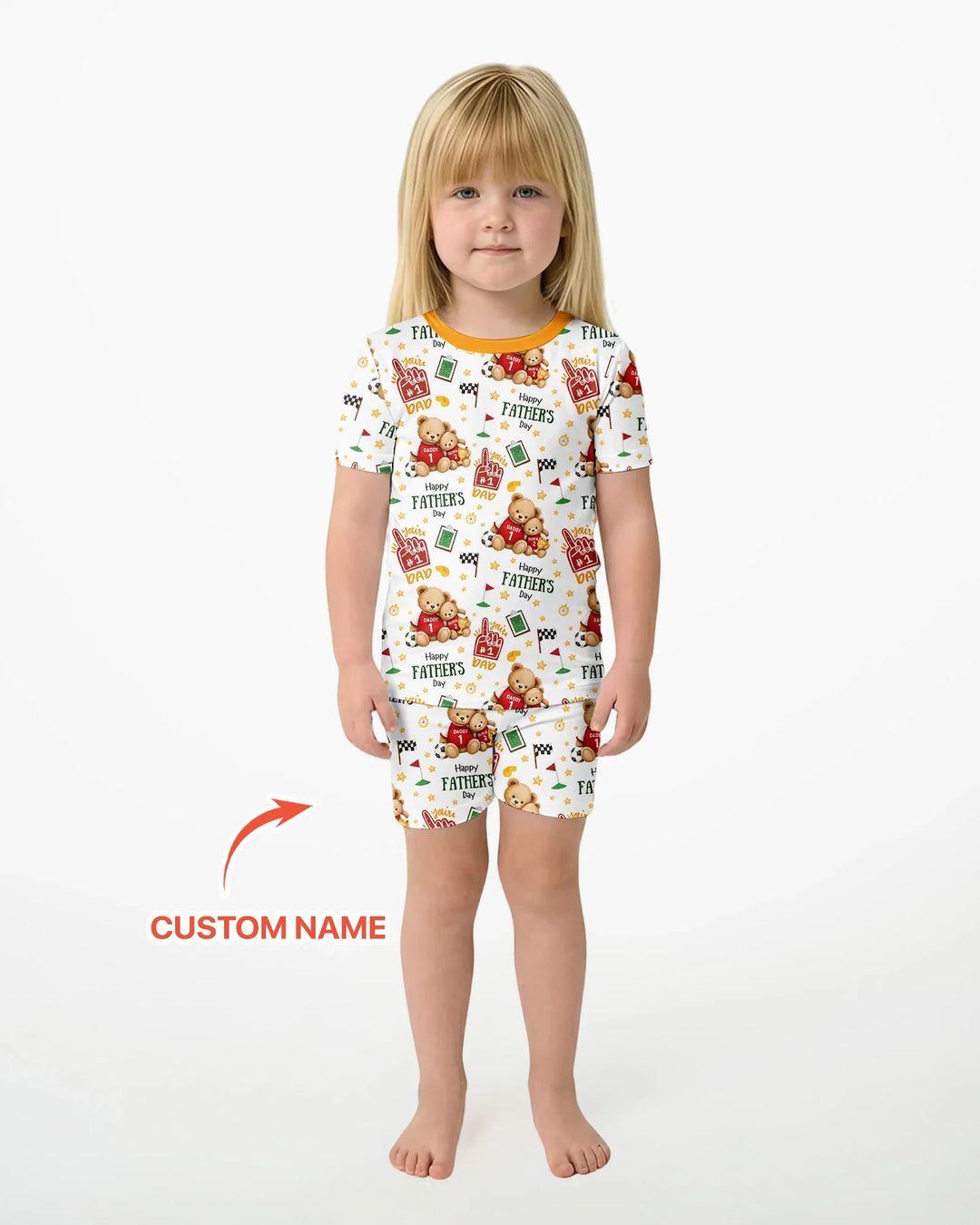 Zweiteiliges Pyjama-Set mit kurzen Ärmeln und Shorts im Sommer-Design