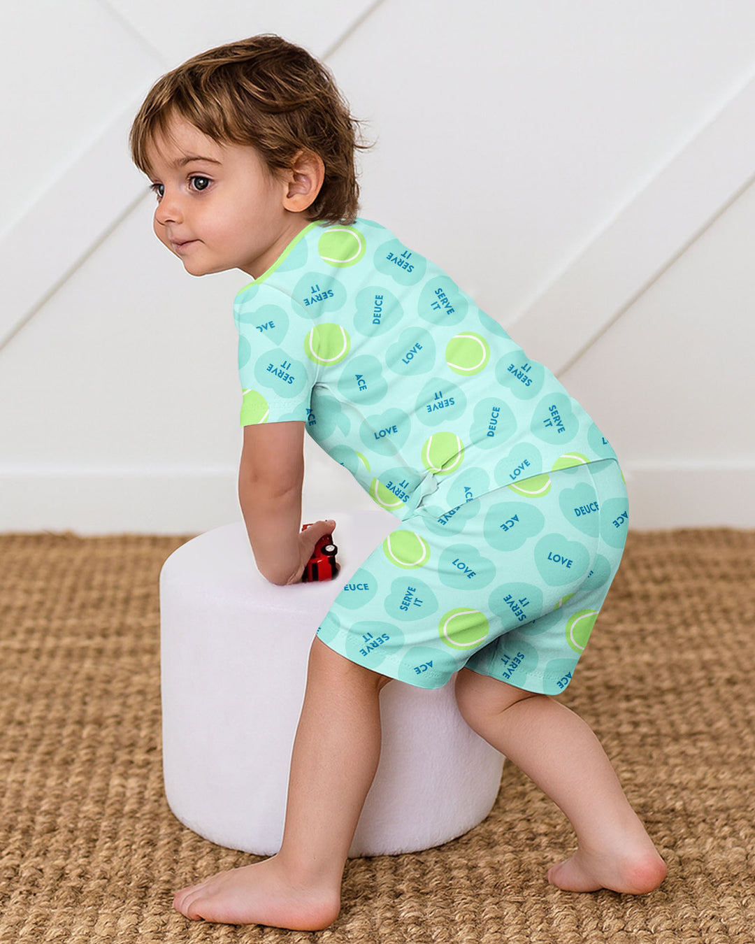 Schlafanzug-Set zweiteilig, kurze Ärmel, kurze Hose, Bambus