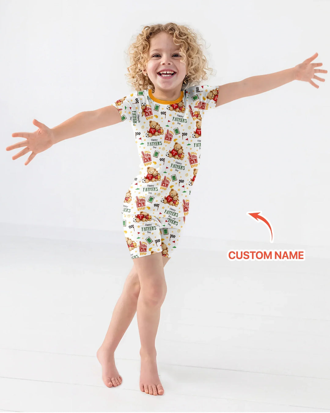 Zweiteiliges Pyjama-Set mit kurzen Ärmeln und Shorts im Sommer-Design