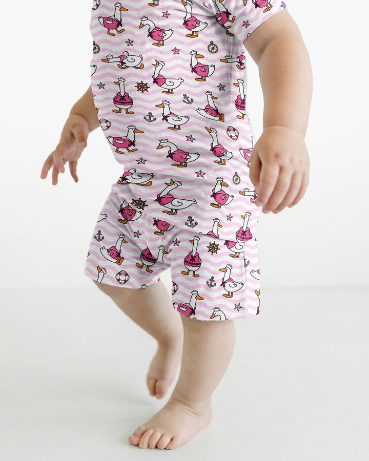 Schlafanzug-Set zweiteilig, kurze Ärmel, kurze Hose, Bambus