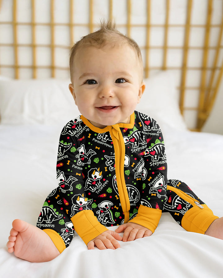 Kawaii Skeleton Dinos Bamboo Convertible Zippy