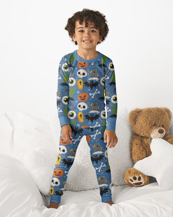 Little Monsters Bamboo Two Piece Long Sleeve Pajama Set For Halloween