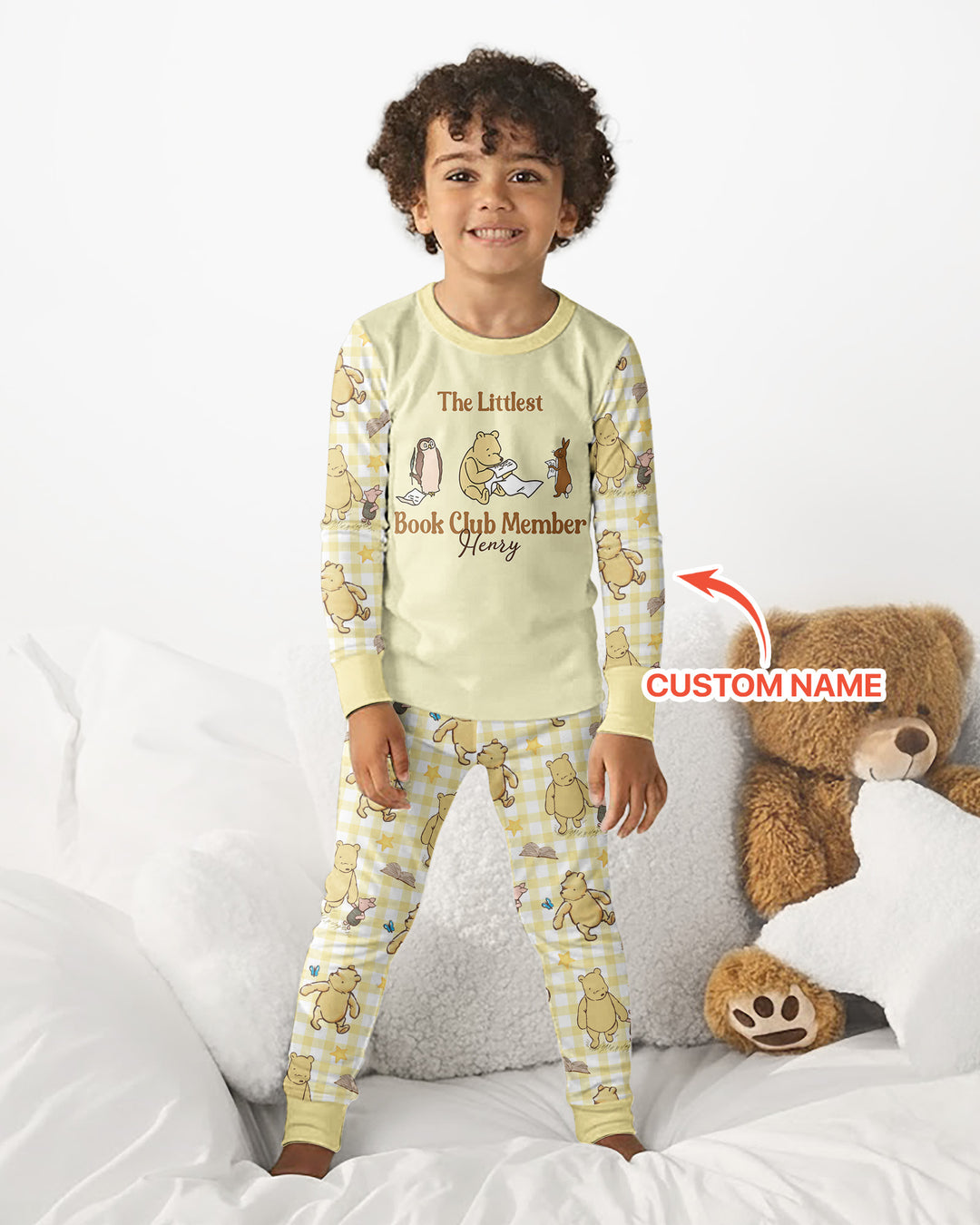 Custom Name Littlest Book Club Member Bamboo Two Piece Long Sleeve Pajama Set