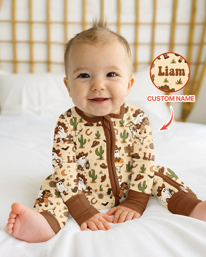 Cowboy Ghost Western Halloween Bamboo Convertible Zippy