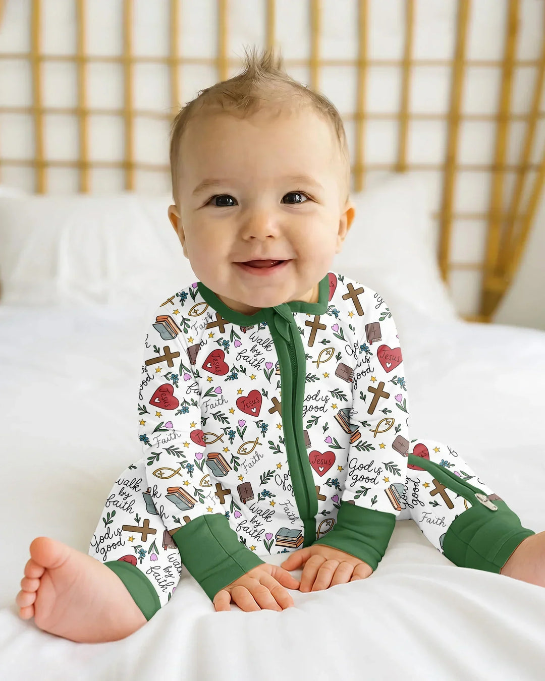 Gerippte Babykleidung mit individuellem Foto - Weich &amp; Skizzenhaft