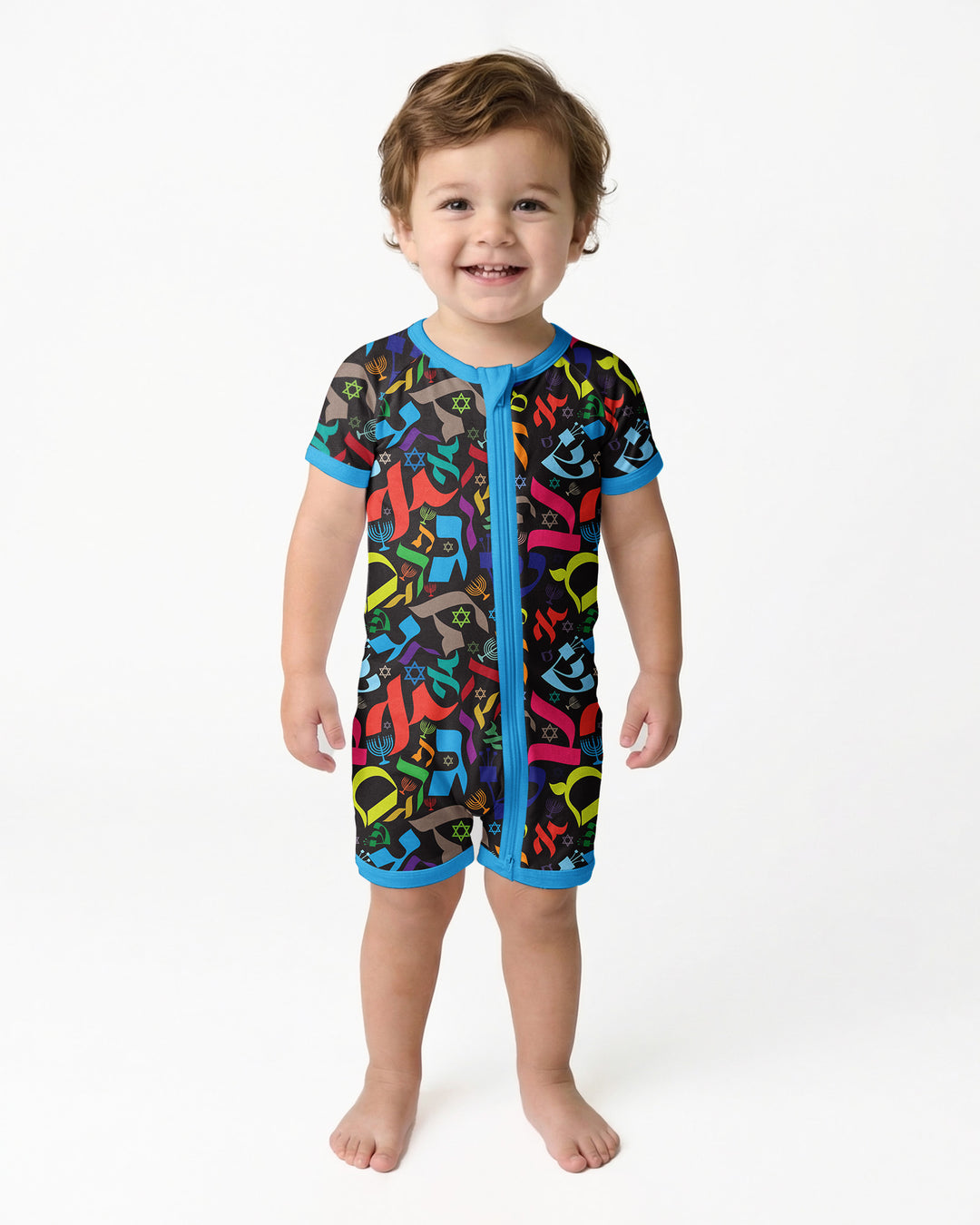 Hebrew Harmony Family Matching Bamboo Shorty Zippy