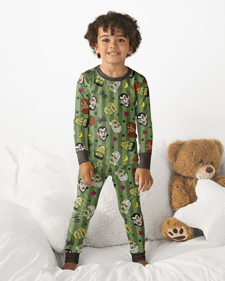 Zweiteiliges Langarm-Pyjama-Set mit Sommerfrüchten