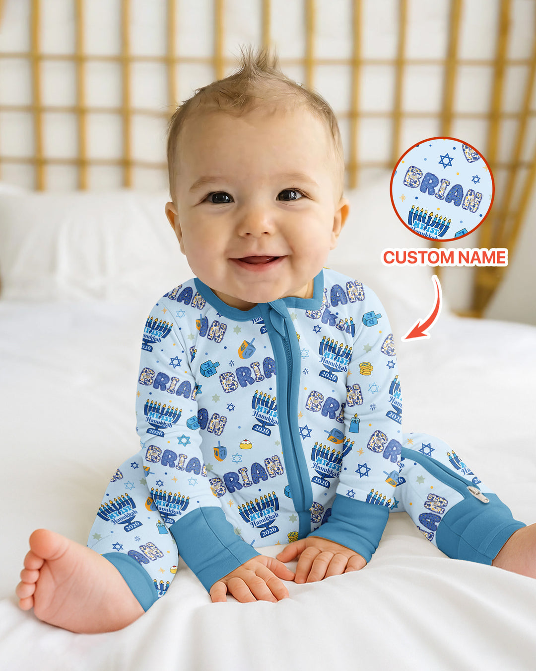 Gerippte Babykleidung mit individuellem Foto - Weich &amp; Skizzenhaft
