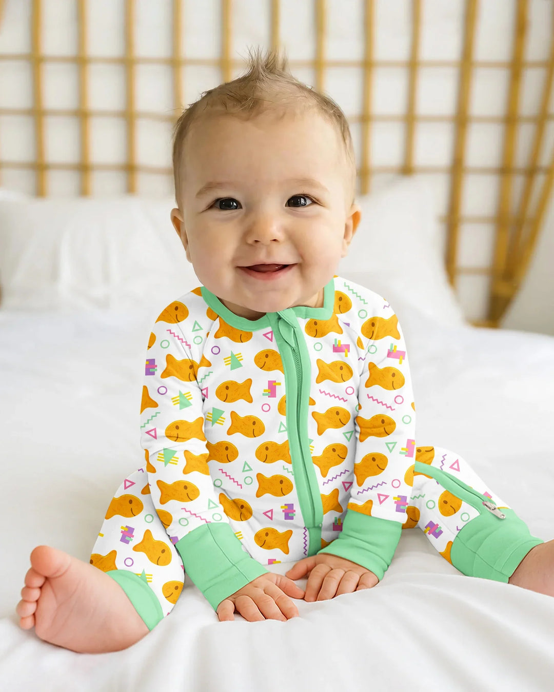 Gerippte Babykleidung mit individuellem Foto - Weich &amp; Skizzenhaft