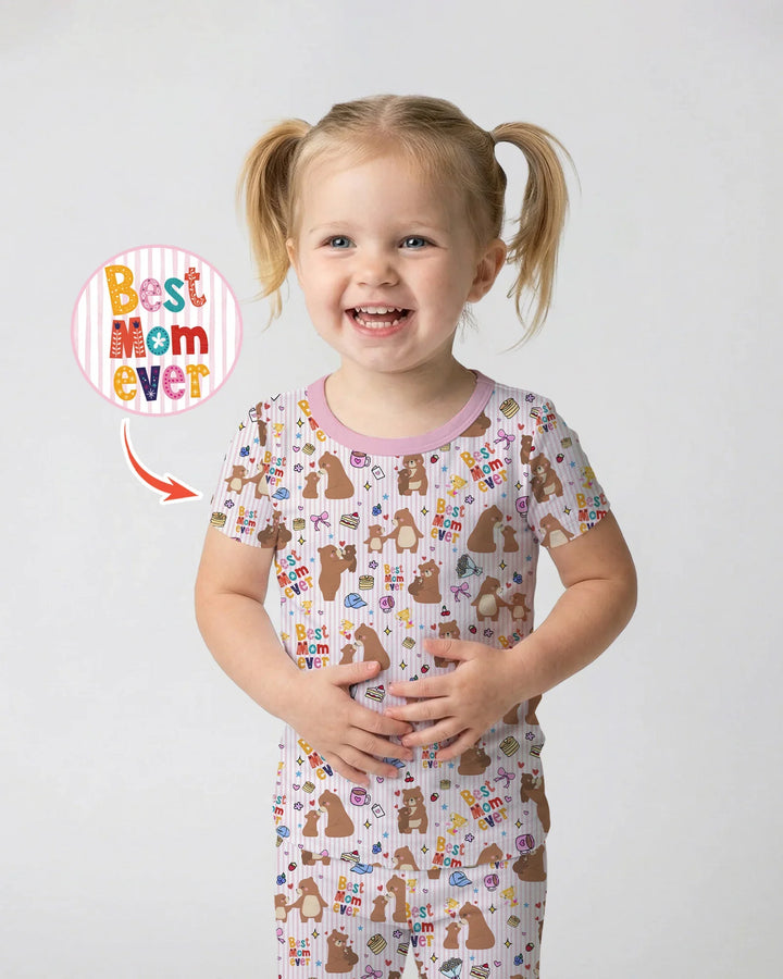 Zweiteiliges, kurzärmliges Pyjama-Set mit Marienkäfern