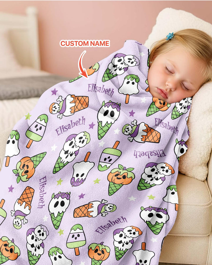 Summerween Ice cream Bamboo Blanket