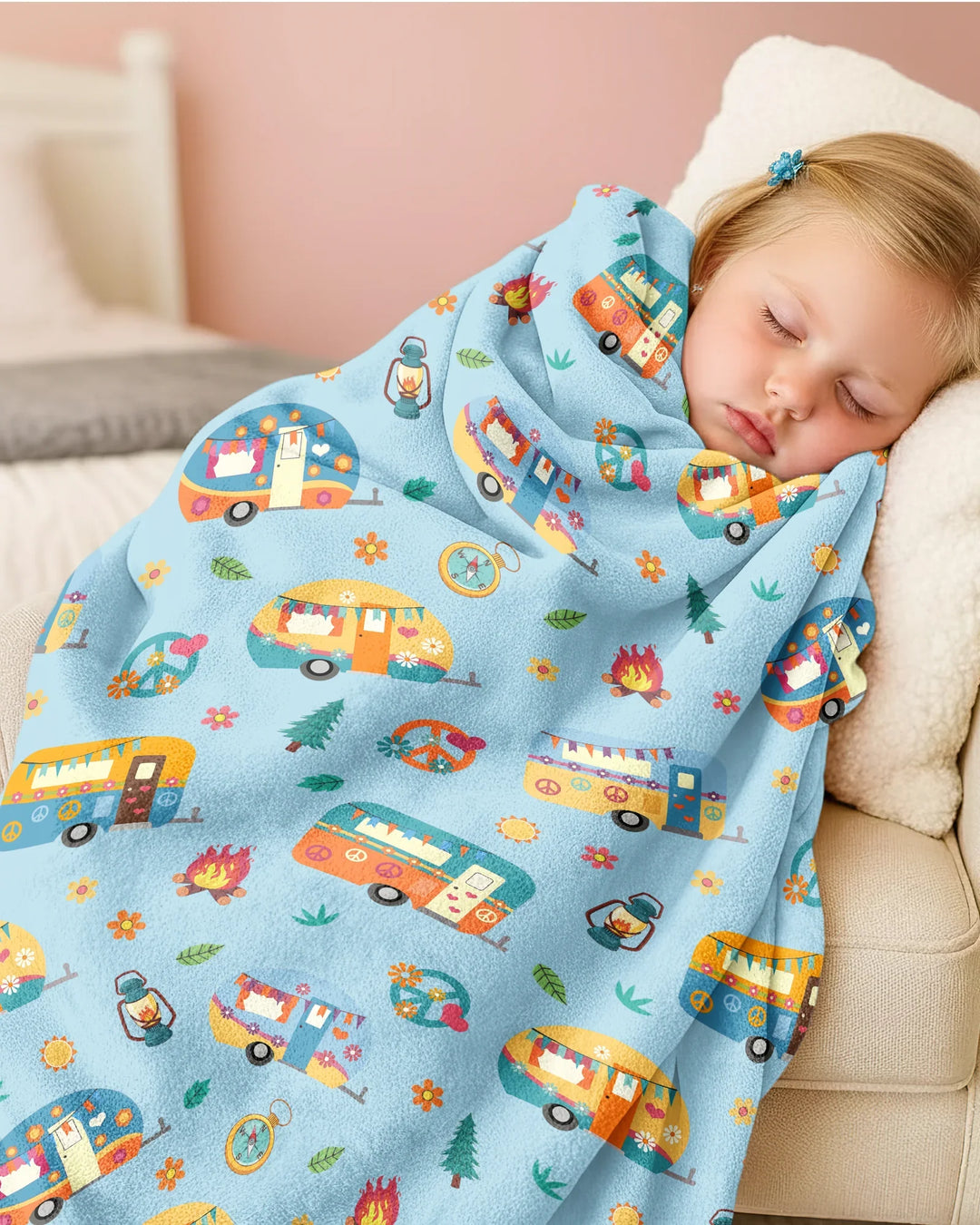 Happy Little Camper Bamboo Blanket