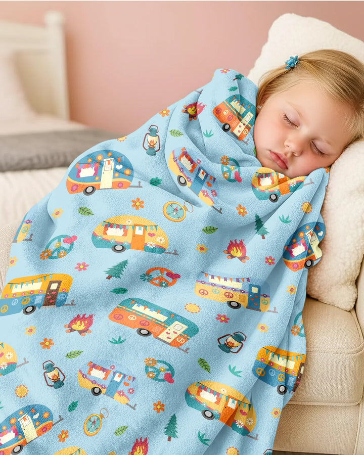 Happy Little Camper Bamboo Blanket
