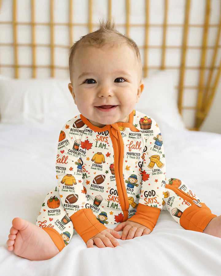 God says I am FALL Bamboo Convertible Zippy