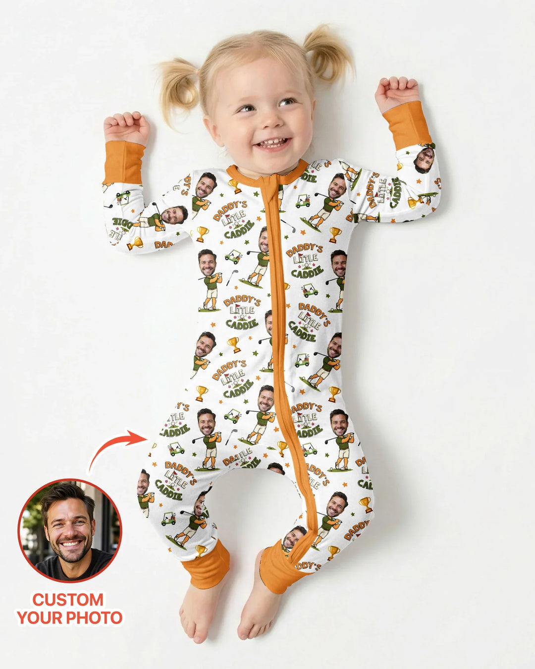 Gerippte Babykleidung mit individuellem Foto - Weich &amp; Skizzenhaft