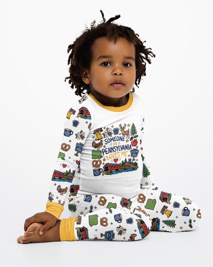 Someone in Pennsylvania Loves Me Bamboo Two Piece Long Sleeve Pajama Set