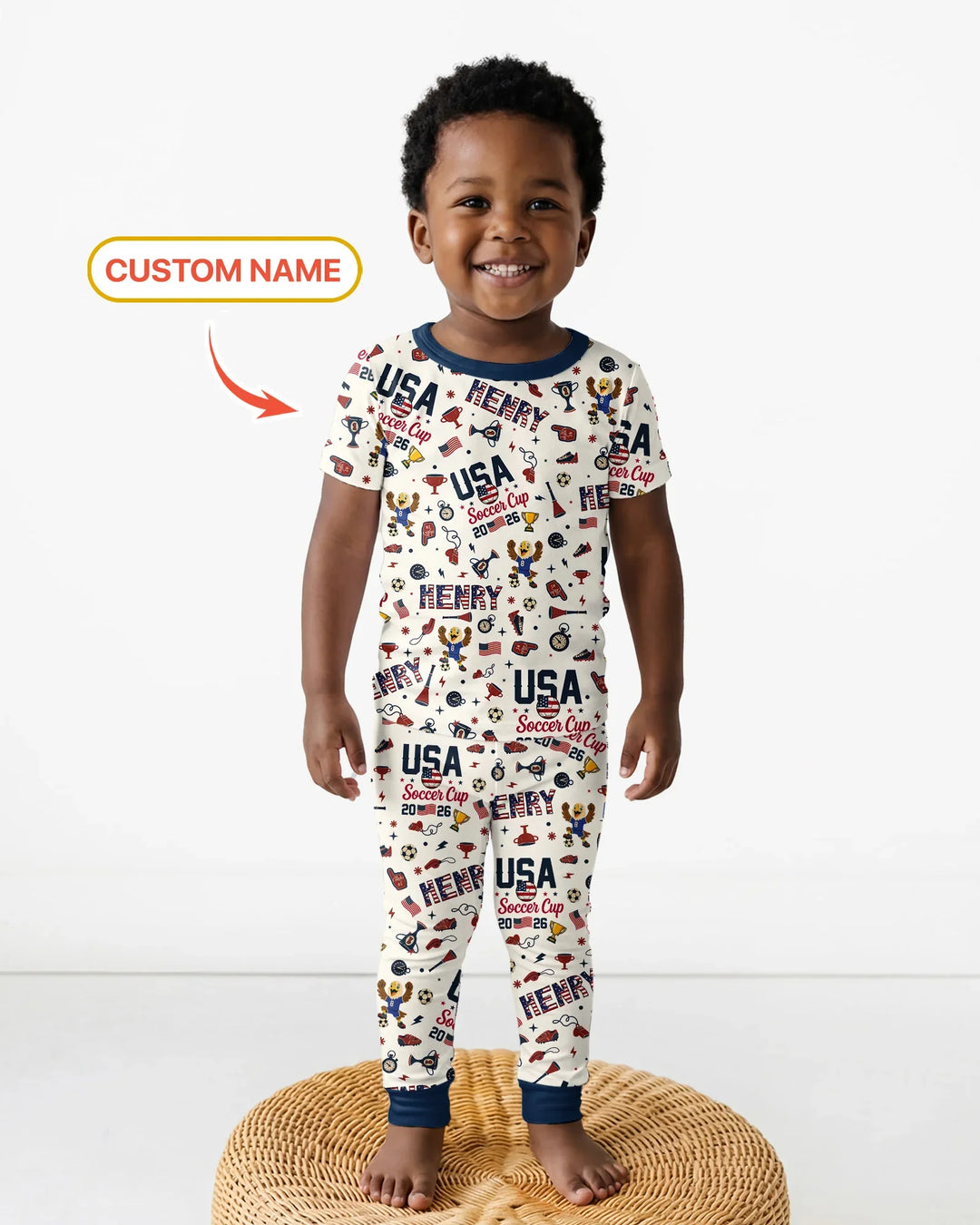Zweiteiliges, kurzärmliges Pyjama-Set mit Marienkäfern