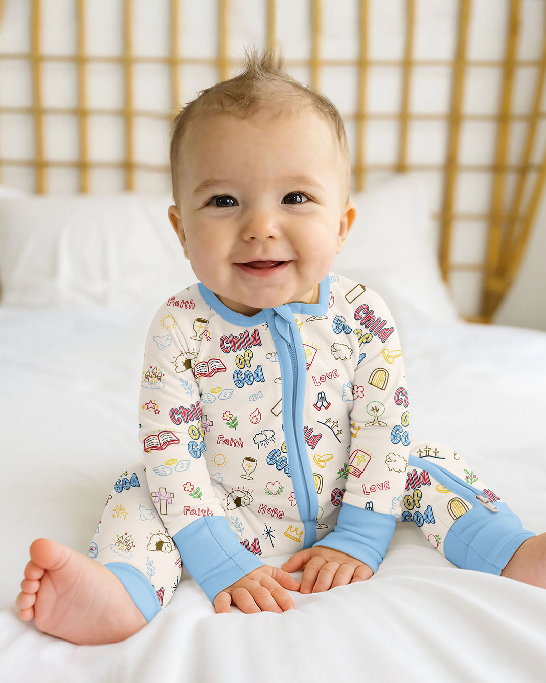 Gerippte Babykleidung mit individuellem Foto - Weich &amp; Skizzenhaft