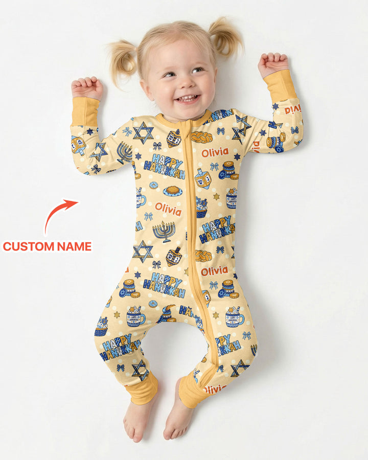 Custom Name Jewish Holiday Bamboo Convertible Zippy