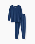 Zweiteiliger Pyjama aus Bambus in Dunkelolivgrün