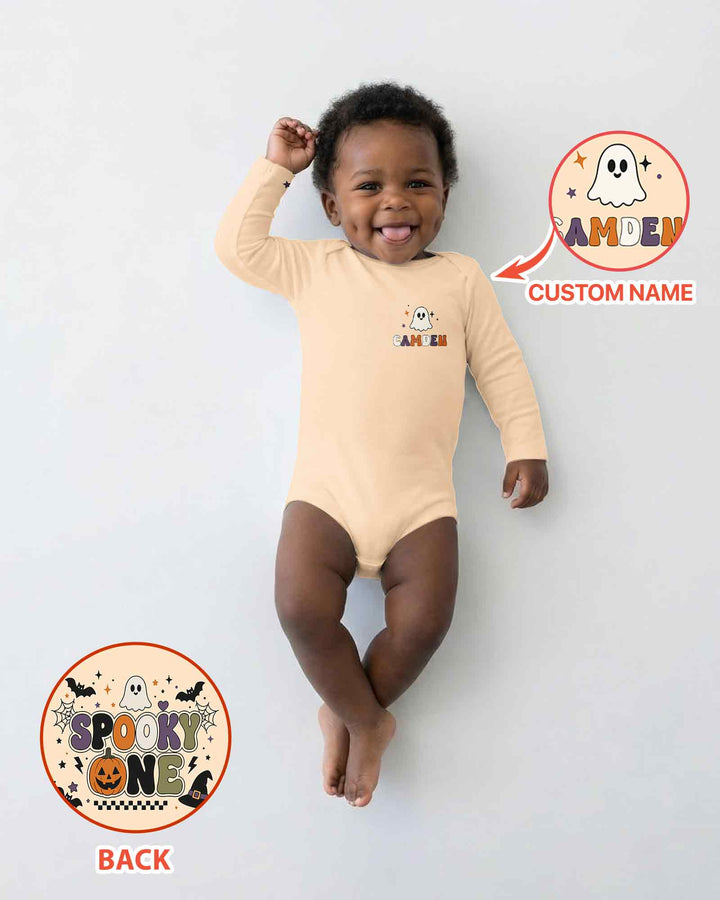 Personalized Spooky One Halloween Bamboo Bodysuit