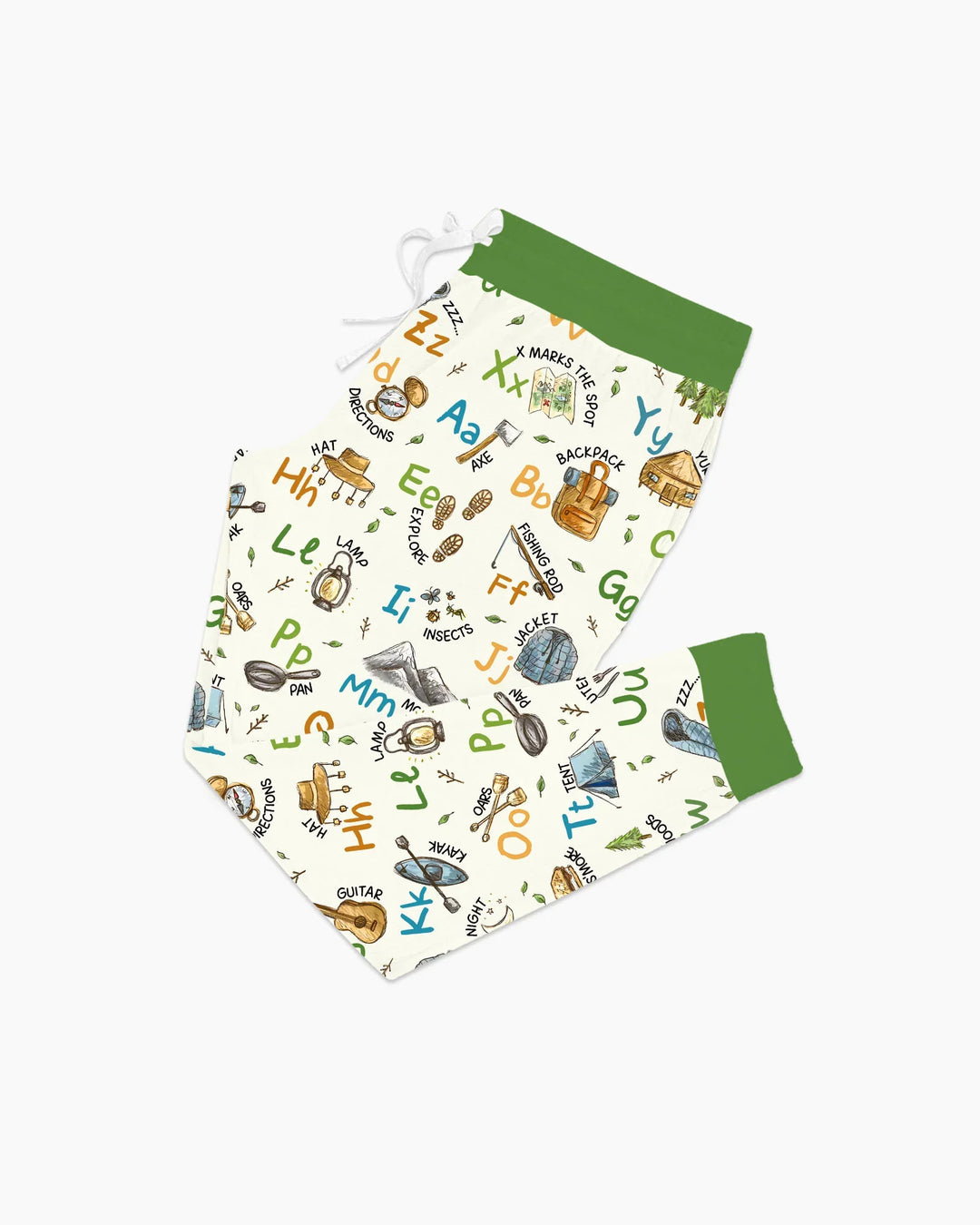 Adventure Alphabet ABCs Summer Camp Bamboo Women Pajama Set