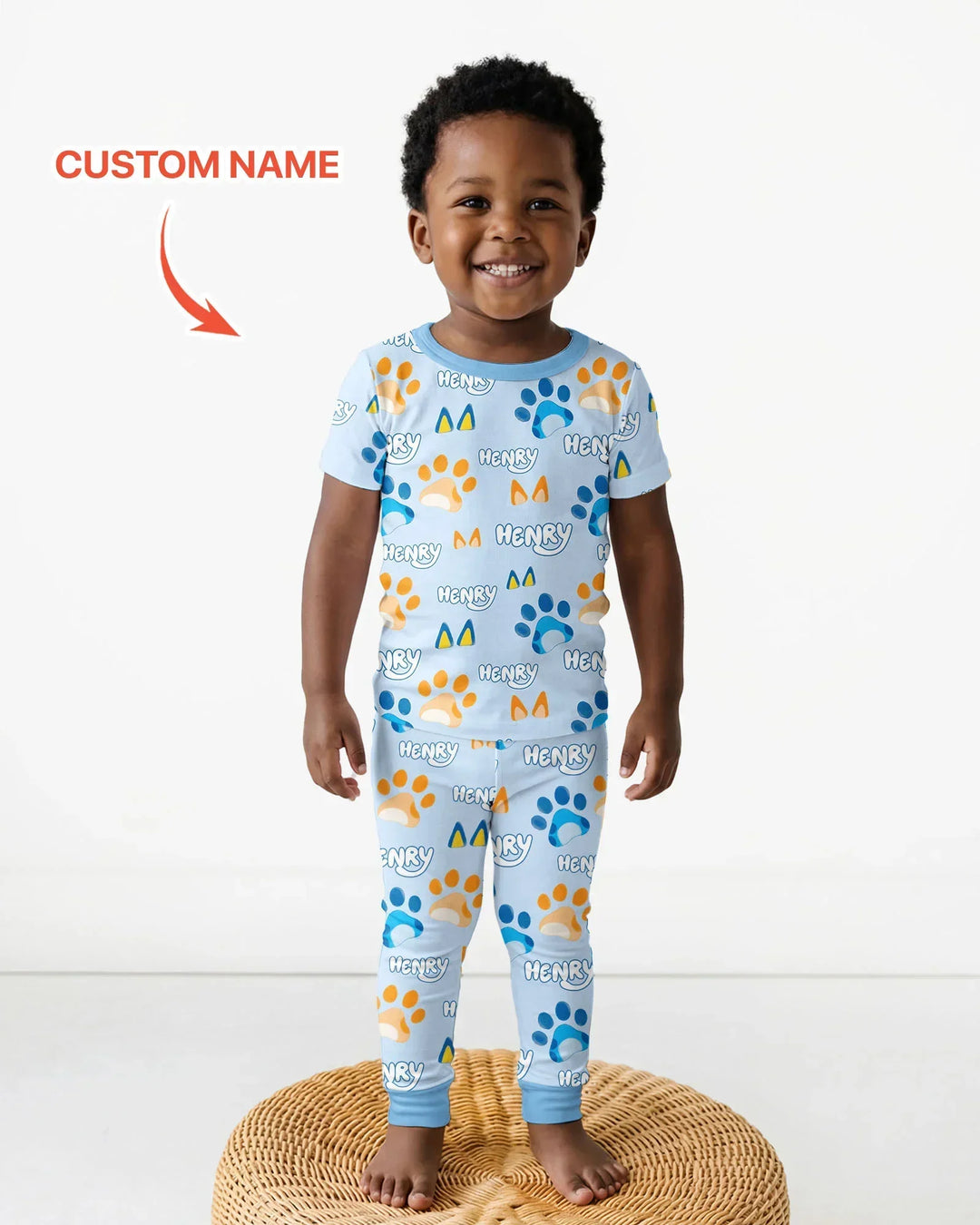 Zweiteiliges, kurzärmliges Pyjama-Set mit Marienkäfern