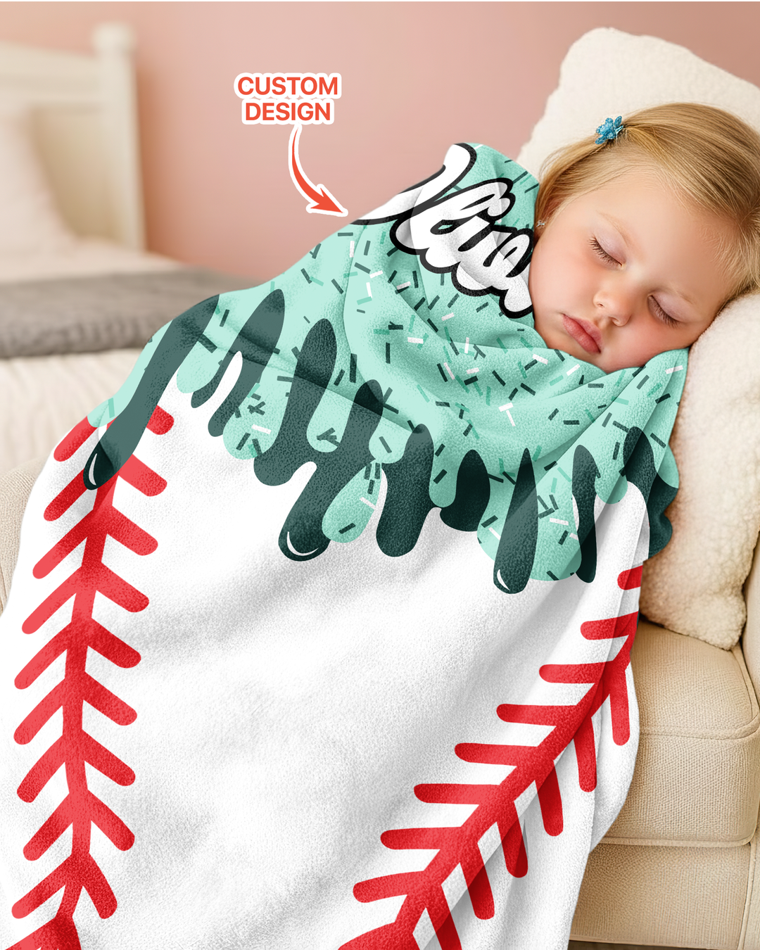 Icecream Drip Scale Bamboo Blanket
