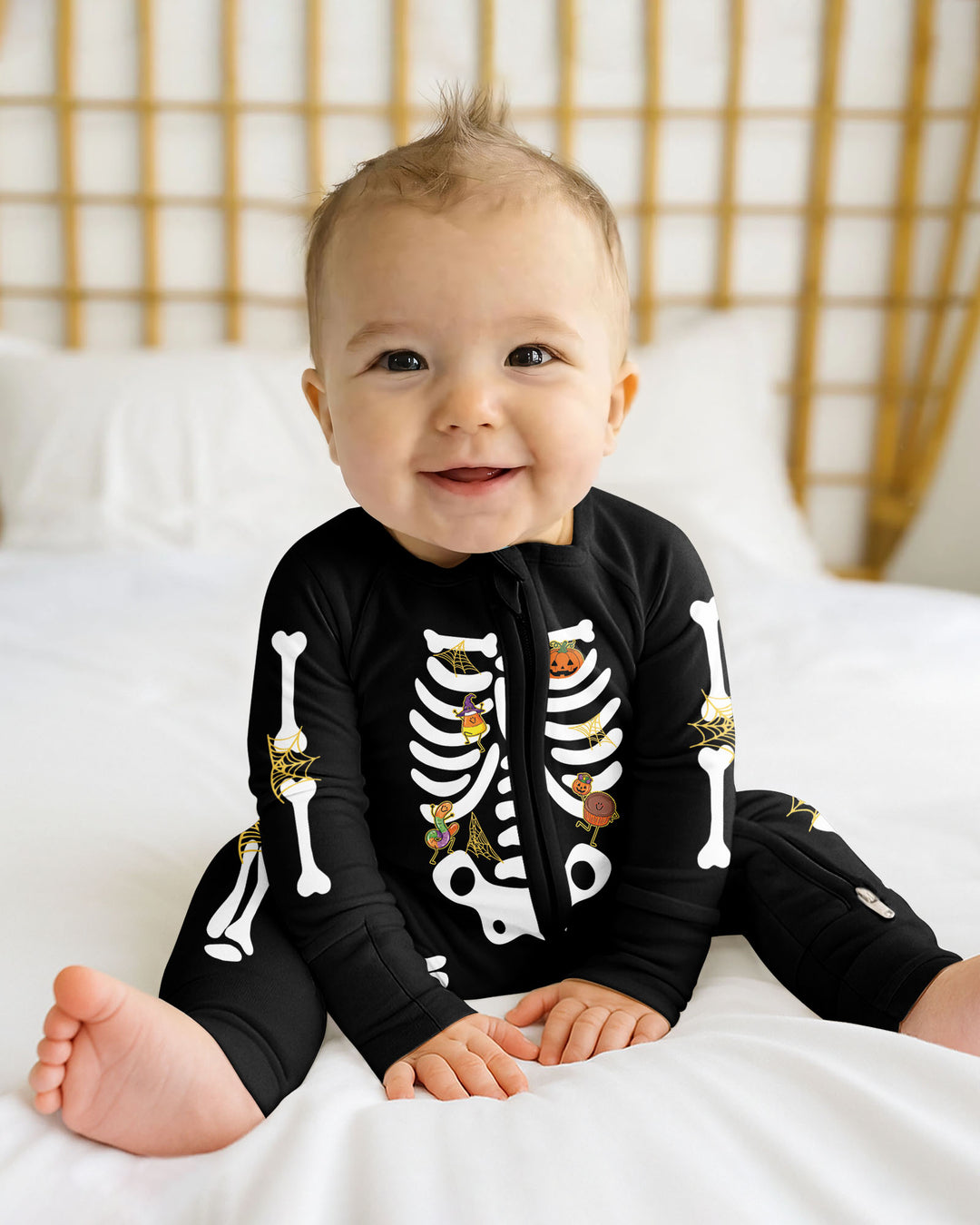 Halloween Skeleton Candy Bamboo Convertible Zippy