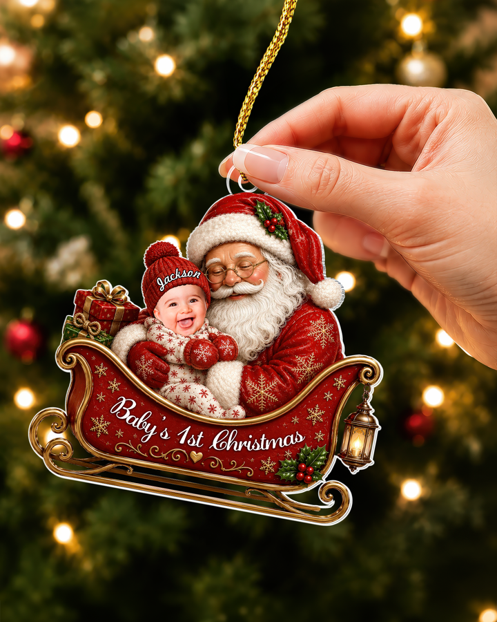 Little Christmas Personalized 1-Side Photo Acrylic Ornament