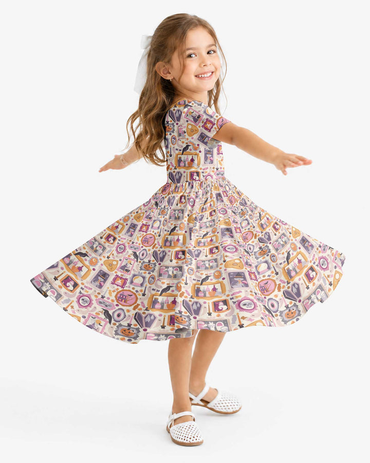Spooky Portraits Bamboo Twirl Dress