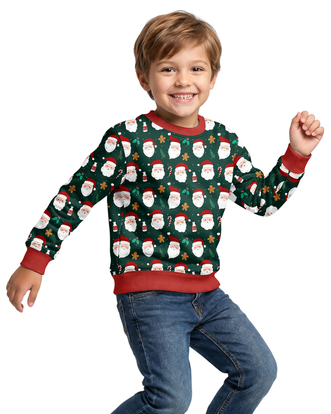 Christmas Sweet Santa Bamboo Crewneck Sweatshirt