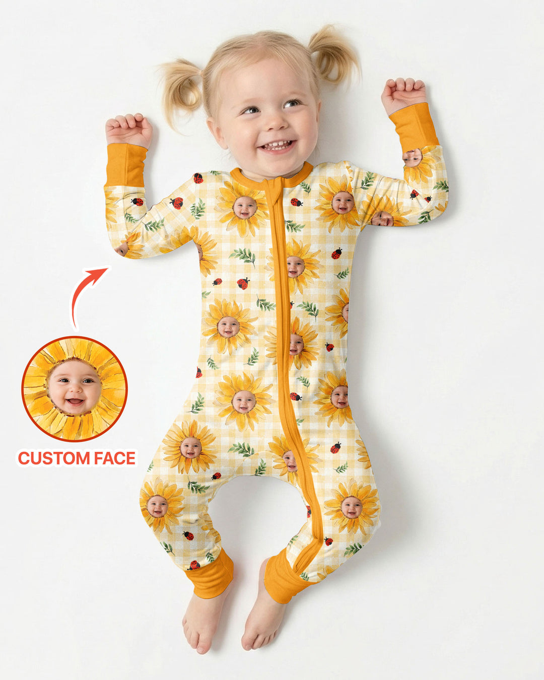 Gerippte Babykleidung mit individuellem Foto - Weich &amp; Skizzenhaft