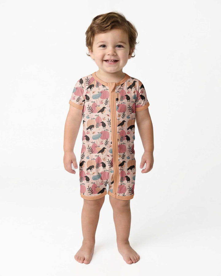 Pastel Pumpkin Patch Bamboo Shorty Zippy